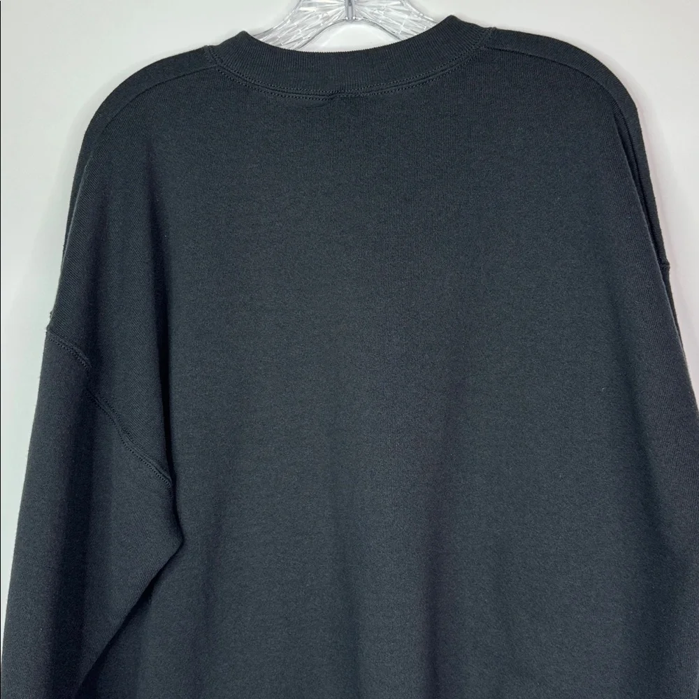Vintage Fruit Of The Loom Jack-O-Lantern Halloween Black Crewneck Sweatshirt XL